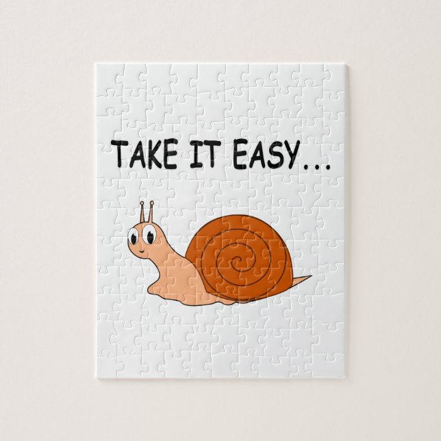 Nimm es leicht Niedlichen Cartoon Snail (Vertikal)