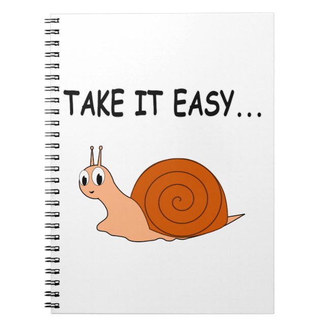 Nimm es leicht Niedlichen Cartoon Snail Notizblock (Vorderseite)