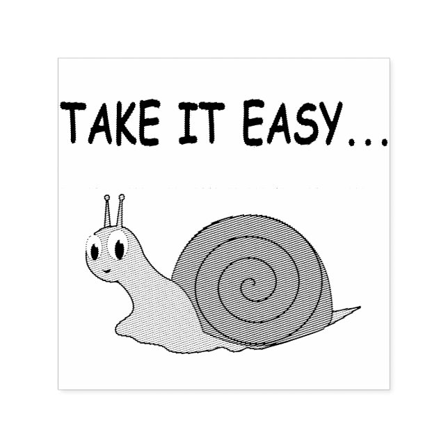 Nimm es leicht Niedlichen Cartoon Snail Permastempel (Design)