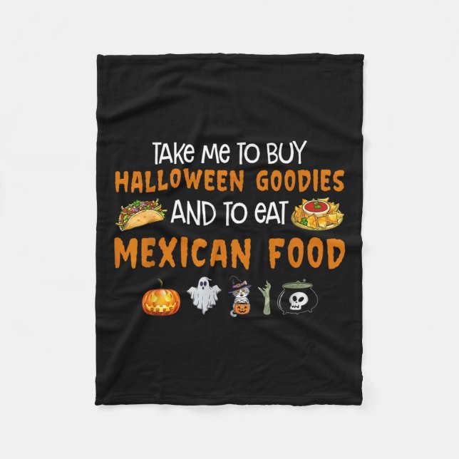 Nimm mich, um Halloween-Goodies zu kaufen und Mexi Fleecedecke (Vorderseite)