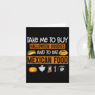 Nimm mich, um Halloween-Goodies zu kaufen und Mexi Karte