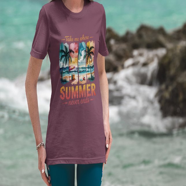 Nimm mich, wo der Sommer nie endet Tri-Blend Shirt (Take Me Where Summer Never Ends Tri-Blend Shirt)