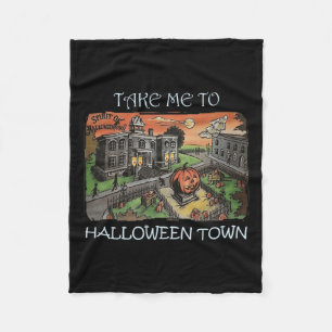 Nimm mich zu Halloween-Kostüm Fleecedecke