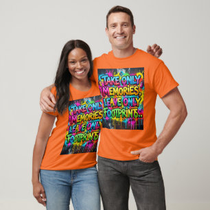 Nimm nur Erinnerungen hinterlasse nur Fußspuren Gr T-Shirt