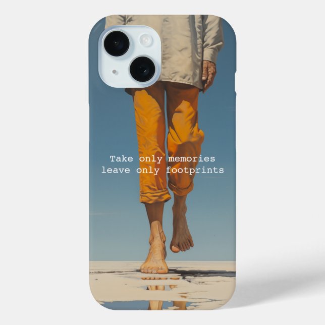 Nimm nur Erinnerungen, verlass nur Fußspuren Case-Mate iPhone Hülle (Rückseite)
