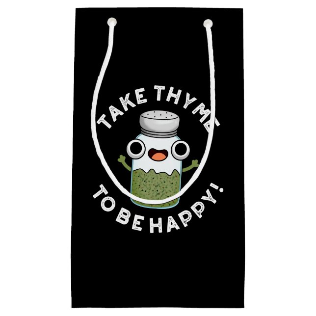 Nimm sie, um glücklich zu sein Funny Kraut Pub Kleine Geschenktüte (Vorderseite)