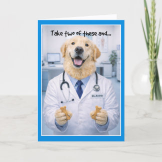 Nimm zwei Hundeknochen Werde-wieder-gesund-Karte D Karte