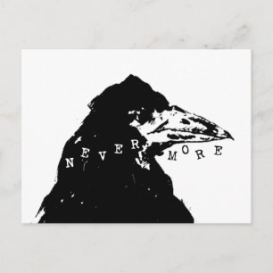 Nimmermehr-Rabe von Edgar Allan Poe Postkarte