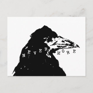 Nimmermehr-Rabe von Edgar Allan Poe Postkarte