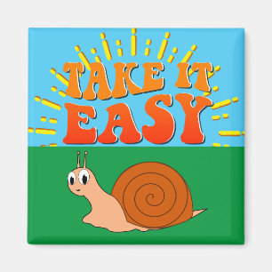 Nimm's leicht Süße Cartoon-Schnecke Sonnenstrahl Magnet
