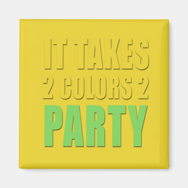 nimmt 2 Party Gelb Magnet (Vorne)