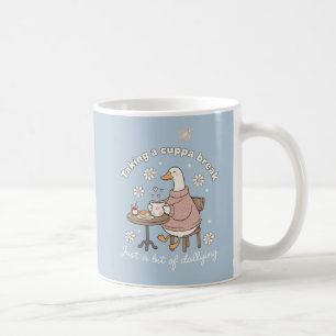 Nimmt eine Tasse Pause Süße Gans Teetasse