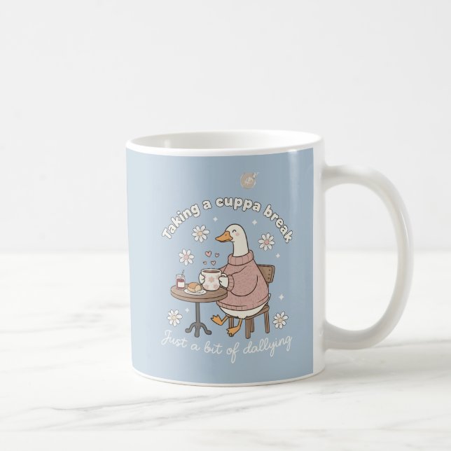 Nimmt eine Tasse Pause Süße Gans Teetasse (Rechts)