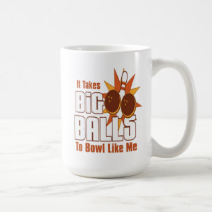 Nimmt große Bälle: Bowlings-Kaffee-Tasse Kaffeetasse