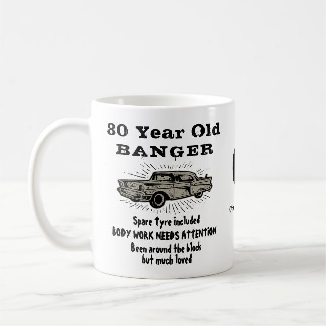 N'Importe Quel Âge Amusant Anniversaire Mug Jog Vo (Gauche)