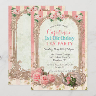 N'IMPORTE QUEL ÂGE - Thé Vintage Floral Invitation