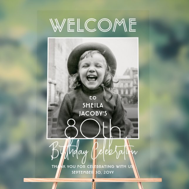 N'IMPORTE QUEL Anniversaire Chic Typographie Photo (Neutre)