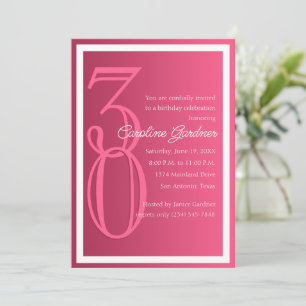 N'importe quel numéro Anniversaire Invitation N'im