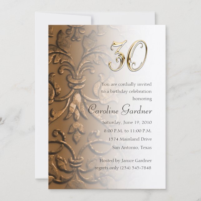 N'Importe Quel Numéro Invitation Anniversaire (Devant)