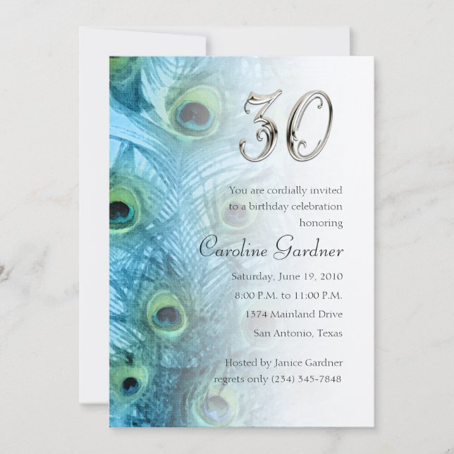 N'Importe Quel Numéro Invitation Anniversaire (Devant)