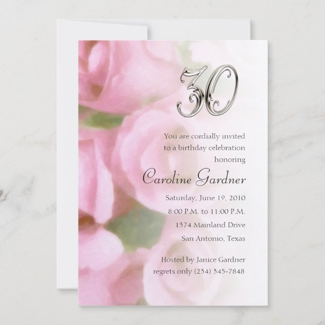 N'Importe Quel Numéro Invitation Anniversaire (Devant)