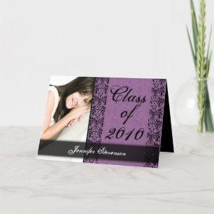N'IMPORTE QUELLE ANNÉE Carte de Graduation Purple