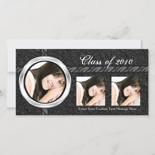 N'importe quelle année~ Faire-part noir chaud (Devant)