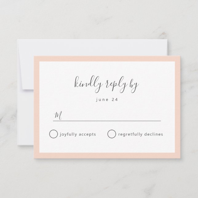 N'IMPORTE QUELLE COULEUR de mariage RSVP cartes de (Devant)