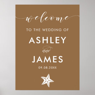 N'importe quelle couleur Mariage Starfish Affiche
