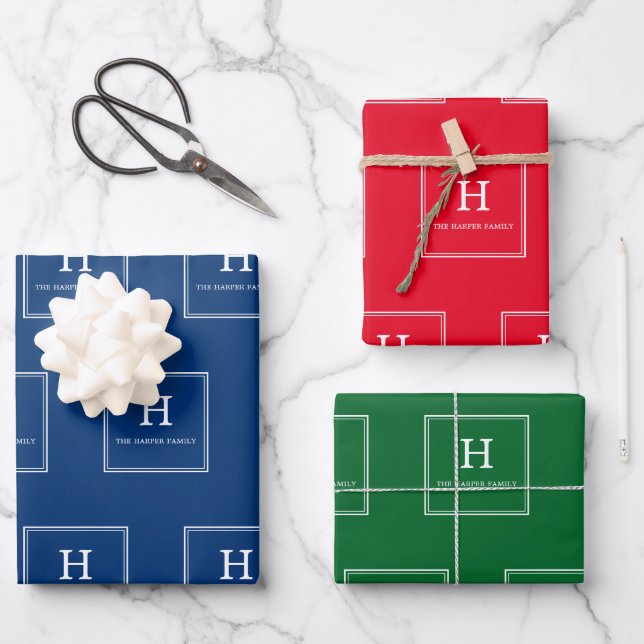 N'Importe Quelle Couleur - Papier cadeau Monogramm (Recto)