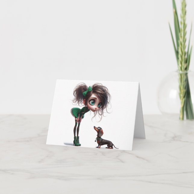 N'Importe Quelle Occasion Carte Dachshund Animée (Devant)