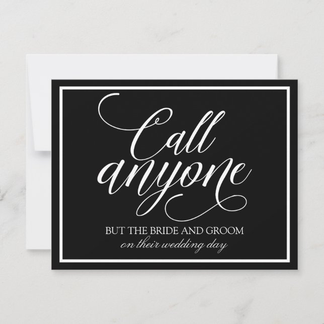 N'importe qui carte | Calligraphie esquissée (Noir (Devant)