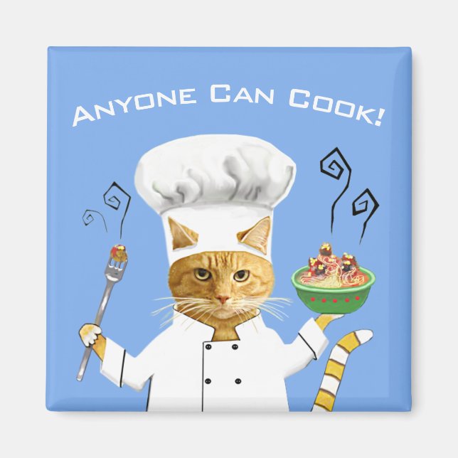N'Importe Qui Peut Cuisiner ! Aimant frigorifique  (Devant)