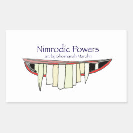 Nimrodische Power: Kunst von Shoshanah Marohn fang Rechteckiger Aufkleber