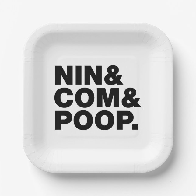 NIN & COM & KACK. PAPPTELLER (Vorderseite)
