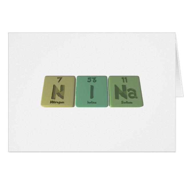 Nina als Stickstoff-Jod-Natrium (Vorderseite (Horizontal))