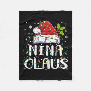 Nina Claus Weihnachts-Weihnachtsmannmütze Matching Fleecedecke