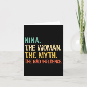 Nina Die Frau Der Mythos Der D Einfluss Lustig Ret Karte