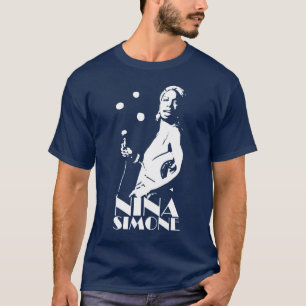 Nina Goddam Simone Weiße Schablone T-Shirt