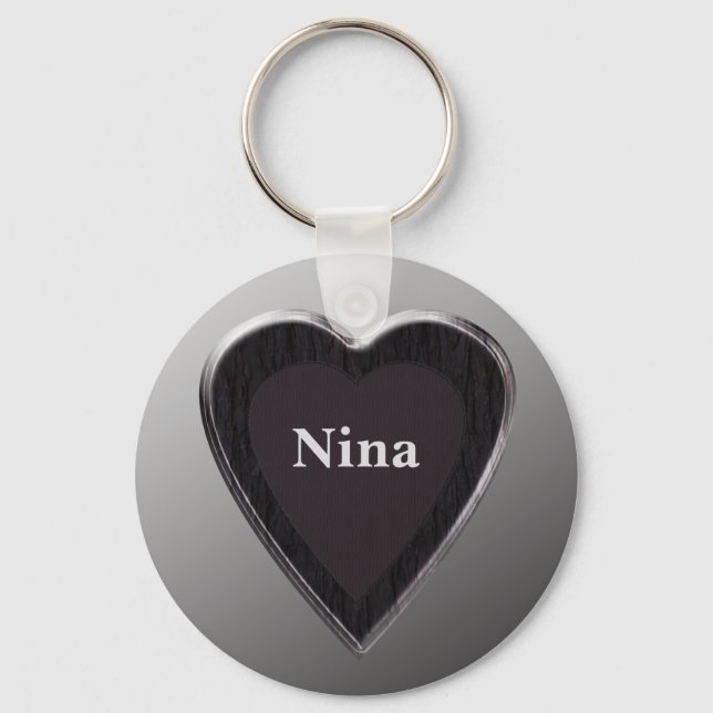Nina Heart Keychain von 369MyName Schlüsselanhänger (Vorderseite)