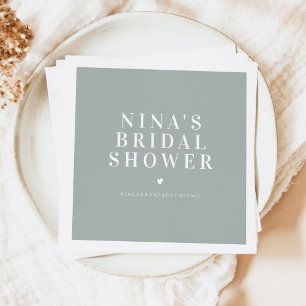 NINA Minimalistischer Boho-Hochzeitsdusche in Salb Serviette