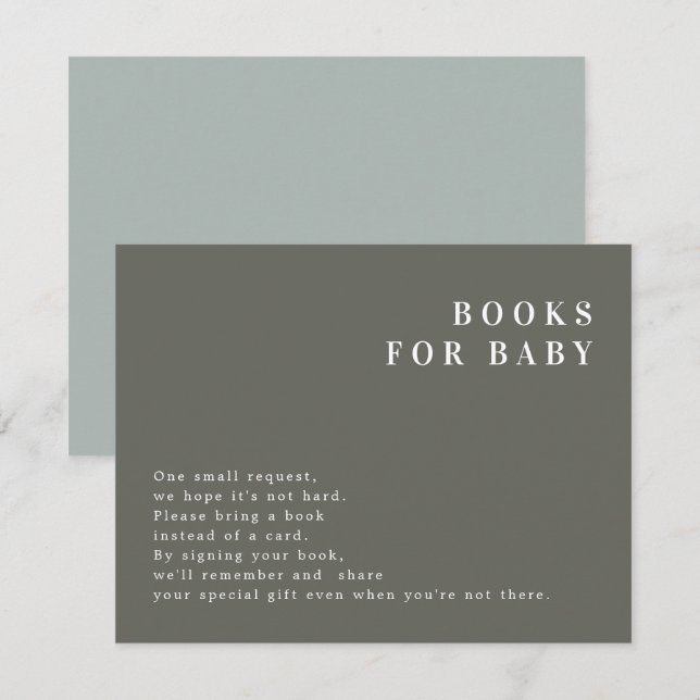 NINA Moderne Bohemische Babybücher Einladung (Vorne/Hinten)