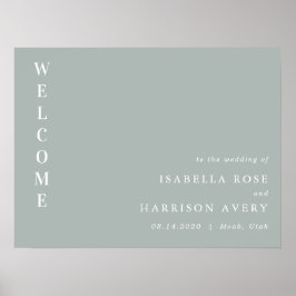NINA Sage Green Bohemian minimaliste Affiche de bi