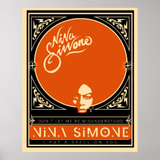Nina Simone Orange Poster