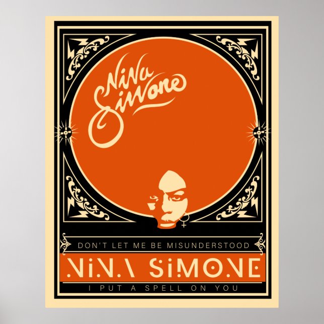 Nina Simone Orange Poster (Vorne)