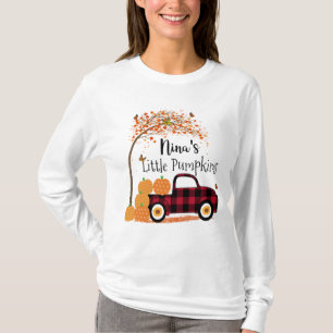 Nina's Little Pumpkins Red Truck Herbst T-Shirt