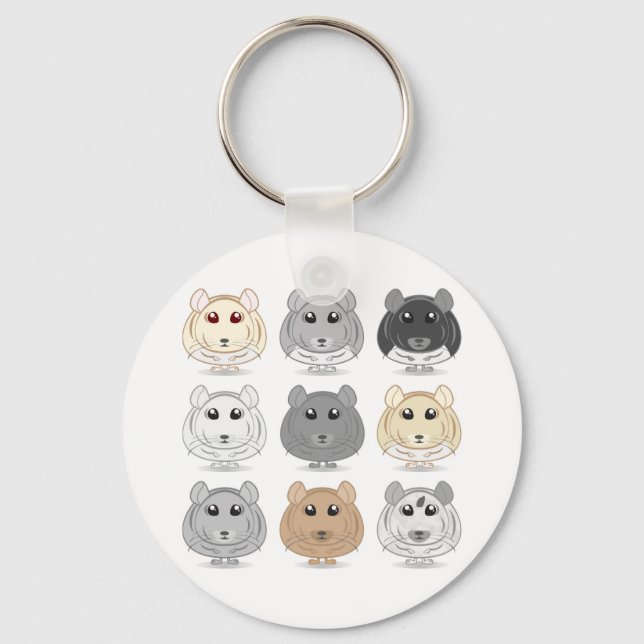 Nine Chinchilla Design Schlüsselanhänger (Vorderseite)