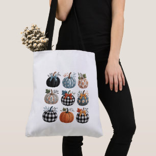 Nine Decorative Pumpkins Stickerei Tasche