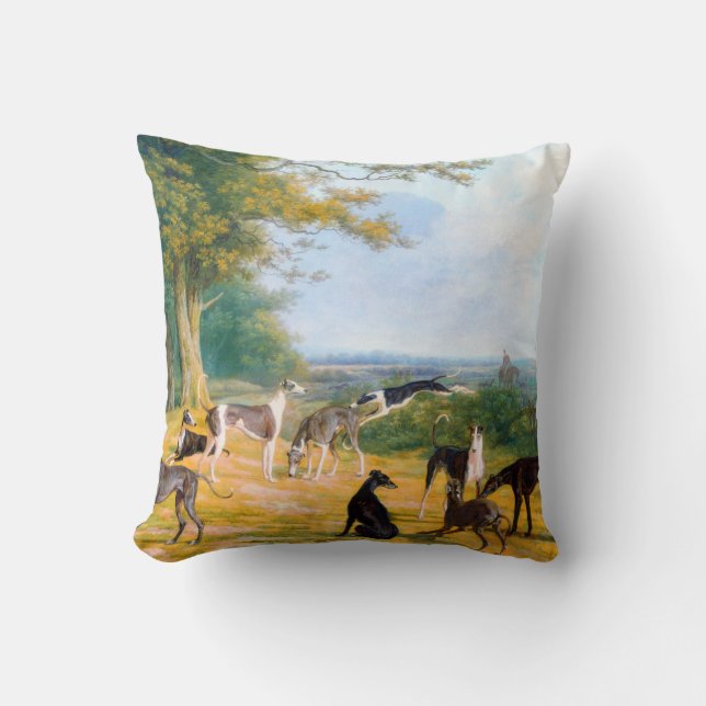 Nine Greyhounds in einer Landschaft von Jacques La Kissen (Vorderseite)