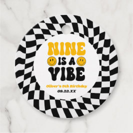Nine Is A Vibe Retro Ninth 9th Birthday Party Geschenkanhänger